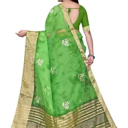 Pemal Designer Tie and Dye Organza Saree image 5