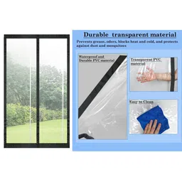 Stylista Transparent Insulated Magnetic Door Curtain - 34 x 70 inch - PVC thickness 0.2mm image 2