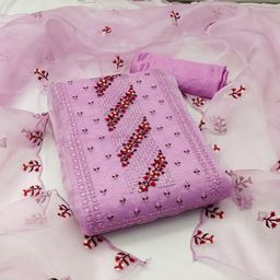Maroosh Floral Embroidered Sequinned Organza Unstitched Dress Material-picture-45
