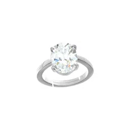 GenZcomplex Silver-Plated Brass Zircon Finger Ring image 1
