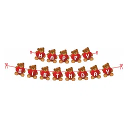 Untumble Teddy Themed Party Decor Red - Pack of 95 image 2