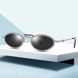 PURPLE WINGS Women Oval Sunglasses with UV Protected Lens PWSG026OVAL image 1