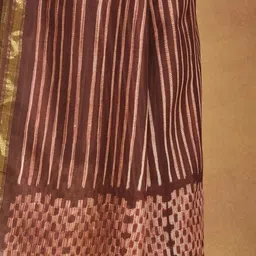 Fabindia Striped Tie and Dye Cotton Silk Dupatta With Zari image 3