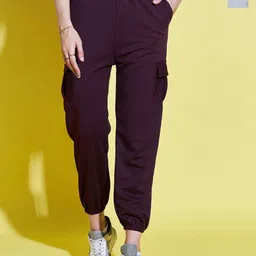 QIOA Women Relaxed High-Rise Joggers Trousers-image-58