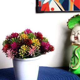 FOLIYAJ Purple 1 Pieces Artificial Plant With Pot-picture-33