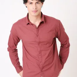 Blnk Men Relaxed Fit Textured Spread Collar Cotton Casual Shirt-image-54