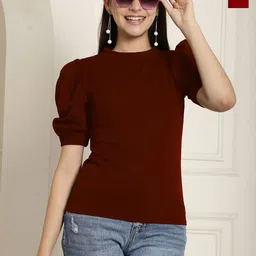 Metronaut Women Pack Of 2 Puff Sleeve Regular Top-picture-41