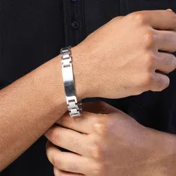 Bohey by KARATCART Men Handcrafted Silver-Plated Link Bracelet-picture-24