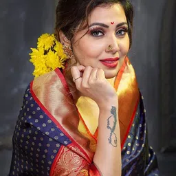 AMRUTKALA SAREES Polka Dots Woven Design Zari Banarasi Saree image 3