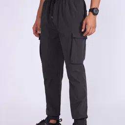 Espanshe Men Slim Fit Cargos Trousers-image-61