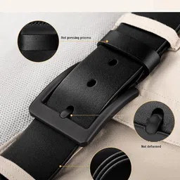 Provogue Men Vegan Leather Accessory Gift Set of Wallet and Belt image 3