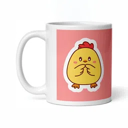Mr UVD White & Yellow Cartoon Characters Printed Ceramic Mug 350 ml-picture-17