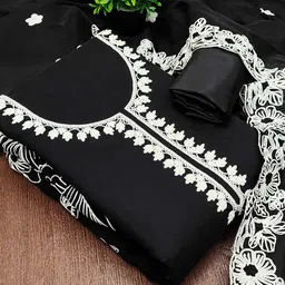 Peachmode Embroidered Unstitched Dress Material-picture-35