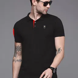 Bishop Cotton Men Polo Collar Applique T-shirt-picture-24