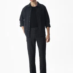 Jack & Jones Textured Spread Collar Cotton Oversized Shirt image 4