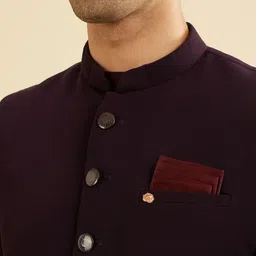 Manyavar Men Woven Design Nehru Jacket image 3