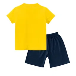 FRENCH KLEIDER Boys Pack Of 3 Printed Round Neck Pure Cotton T-shirt With Shorts image 2