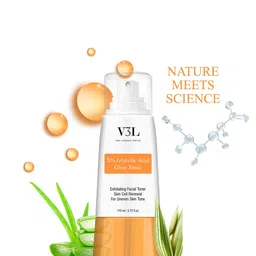 v3l the golden touch 5% Glycolic Acid Glow Tonic- 110 ml image 4