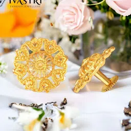 VIVASTRI Women Gold-Plated Alloy Earrings image 1