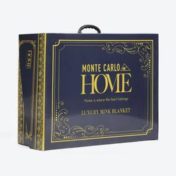 Monte Carlo Green & Pink Floral Heavy Winter Double Bed Blanket 871 GSM image 3