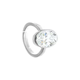 elitemart Silver-Plated Brass Zircon Finger Ring-image-47