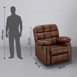 Sleepyhead RX5 - Single Seater Leatherette Manual Recliner image 2