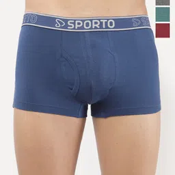 Sporto by Macho Pack Of 4 Combed Cotton Trunks-picture-39