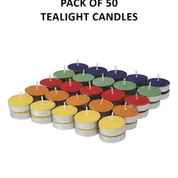 EarthCraft Multicoloured 50 pieces Tea Light Candle-picture-13