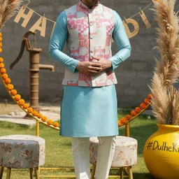 KISAH Men Regular Kurta with Trousers-picture-24