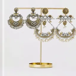 TAG 7 Set Of 2 Pearls Beaded Circular Shaped Drop Earrings-image-65