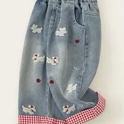 LULU & SKY Girls Wide Leg High-Rise Light Fade Jeans image 2