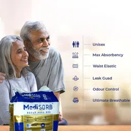 Medisorb Unisex Set Of 2 Adult Pull Ups Diapers - S 10Pcs Each image 3