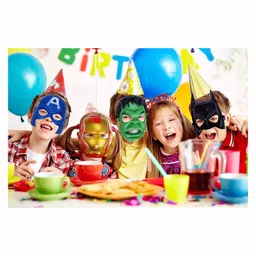 Zyozi Super Hero Cartoon Plastic Mask Multicolour - Pack Of 4 image 4