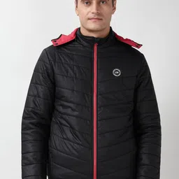 Peter England Casuals Men Hooded Solid Padded Jacket-picture-36