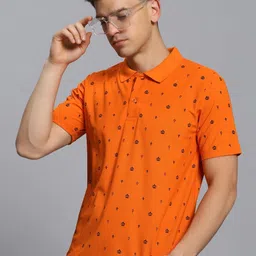 TIMBER HITCH Printed Polo Collar Short Sleeves T-shirt-image-67