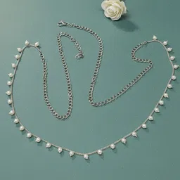 FIMBUL Women Artificial Stones Studded Waist Chain Saree Accessories image 4