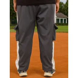 ADAAISTIC Men Plus Size Mid-Rise Cargo Track Pants image 3