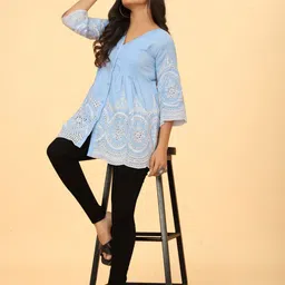 Moda Rapido Embroidered Fit & Flare Midi Dress image 5