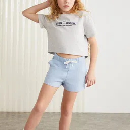 GRIMELANGE Girls Regular Fit Solid Shorts-picture-10