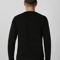 van heusen V Dot Men Solid Graphic Embroidered Round Neck Sweatshirt image 4