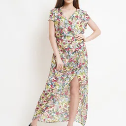 MISS HAUTE Floral Print Crepe Maxi Dress-picture-12