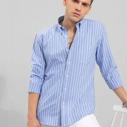 RODEIZ Men Comfort Slim Fit Striped Casual Shirt-picture-27