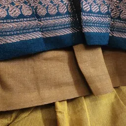 Amba Collection Boutique Girls Yellow & Green Traditional Kalyani Cotton Flower Knot Frock image 5