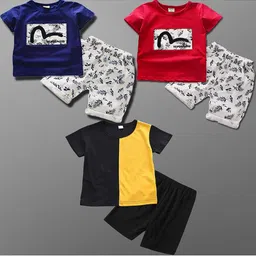 Lofn Unisex Kids Printed T-shirt with Shorts-picture-45