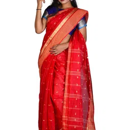 sourav biswas Woven Design Zari Pure Cotton Saree image 3