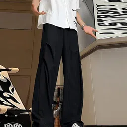 HERE&NOW Men Regular Fit Mid-Rise Trousers-picture-36