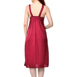 PHALIN Solid Satin Babydoll (Size- Free) image 3