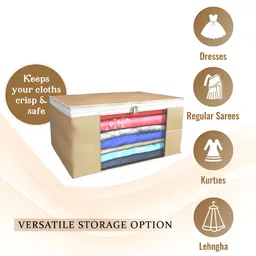 Aura Brown 24 Pieces Foldable Piping Non-Woven Saree Covers image 5