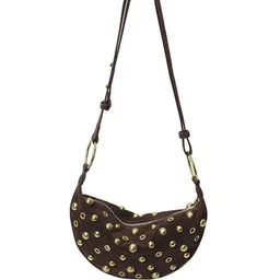 StyleCast x Revolte Women PU Half Moon Hobo Bag with Applique-picture-19