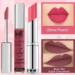 MI FASHION Set of Liquid Lipstick 3.5ml - 08 & Creamy Matte Lipstick 3.5g -18-picture-43